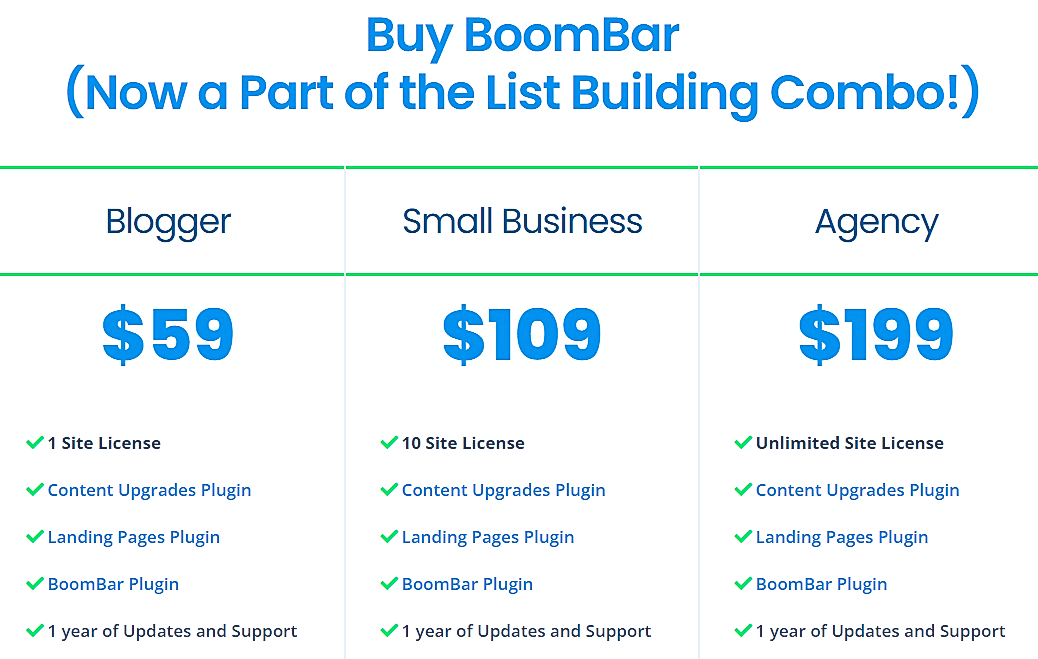 BoomBar Pricing