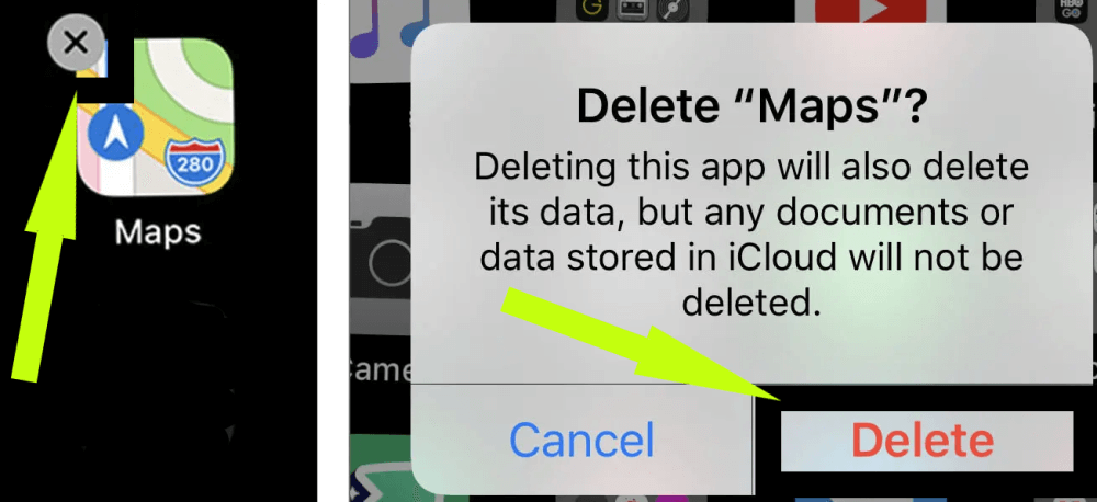 Deleting apps from the home screen - Completely Delete an App from iPhone