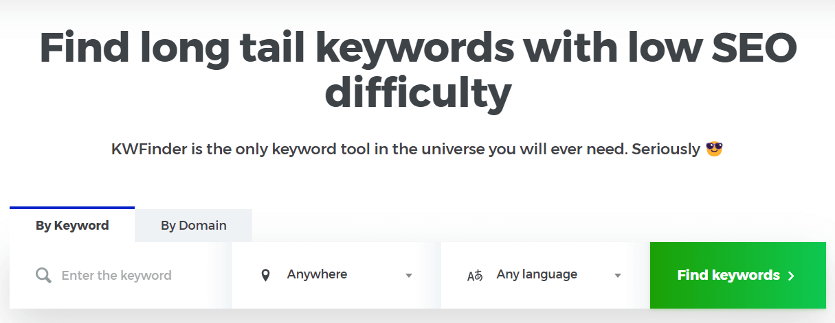 KWFinder - Best Keyword Research Tools